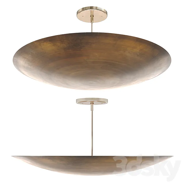 Large Alta Brass Dome Chandelier by Lawson-Fenning 3D Model