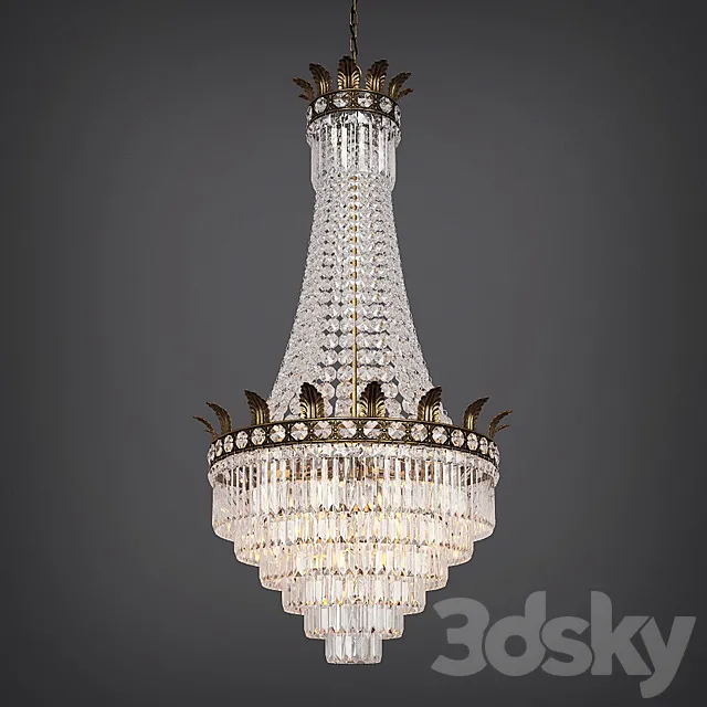 Large Antique Chandelier 3DModel