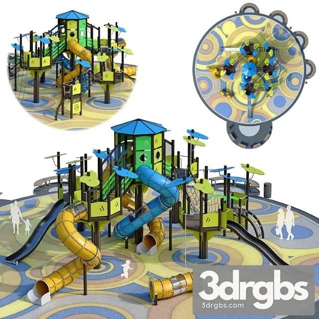 Large Childrens Playground 3D Model Download