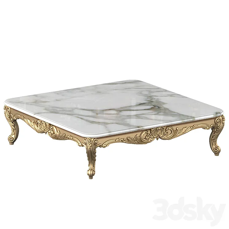 Large coffee table by Roberto Giovannini. Classic coffee table 3D Model Free