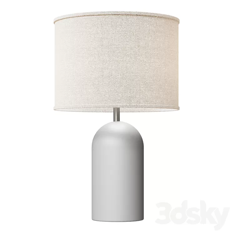Large Concrete Table Lamp 3D Model Free