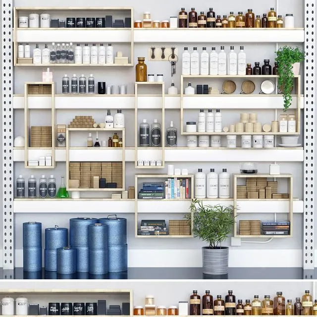 Large cosmetics rack. Beauty salon 3D Model