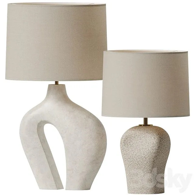 Large Hepworth and Blob Lamp Kassandra Thatcher 3D Model