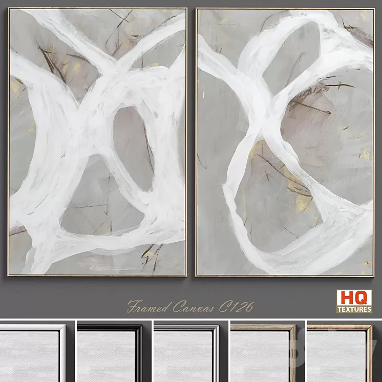 Large Living Room Wall Art C-126 3D Model