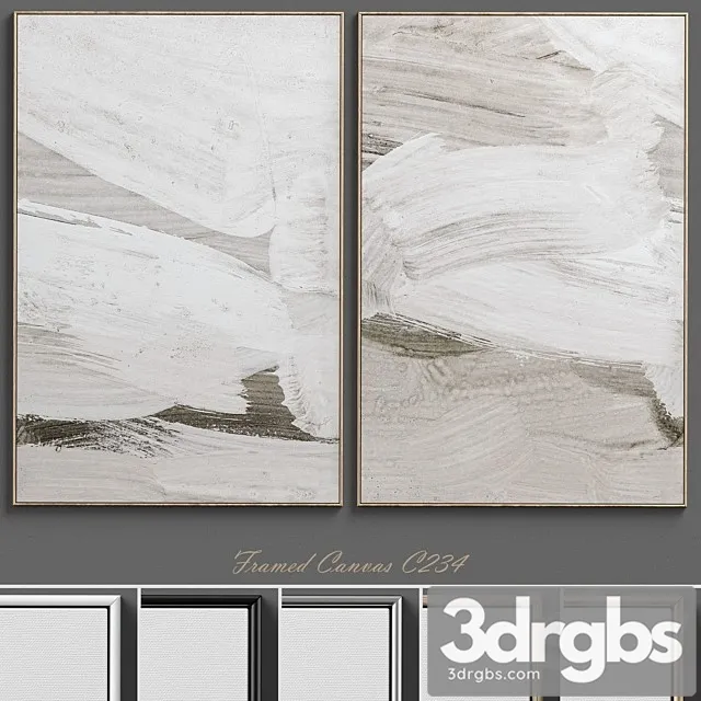 Large Living Room Wall Art C 234 3D Model Free