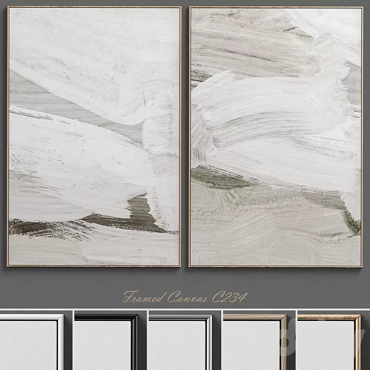 Large Living Room Wall Art C-234 3D Model