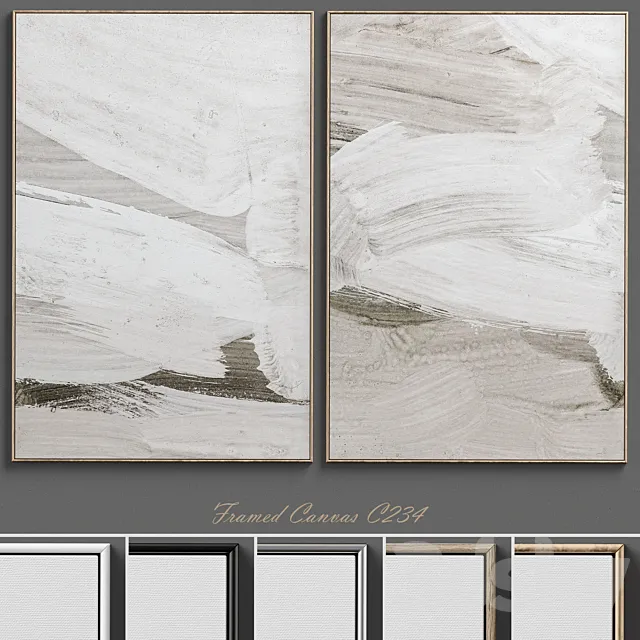 Large Living Room Wall Art C-234 3D Model