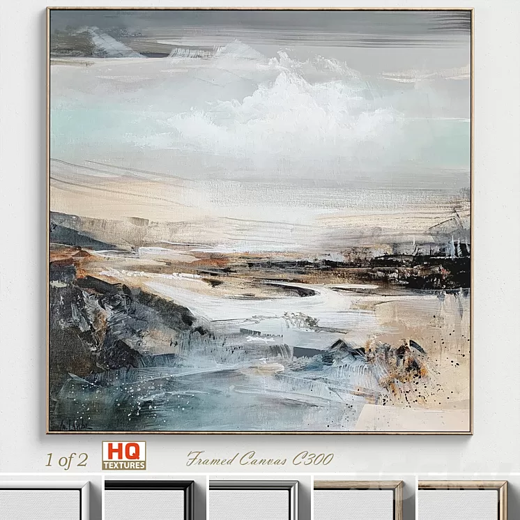 Large Living Room Wall Art C-300 3D Model