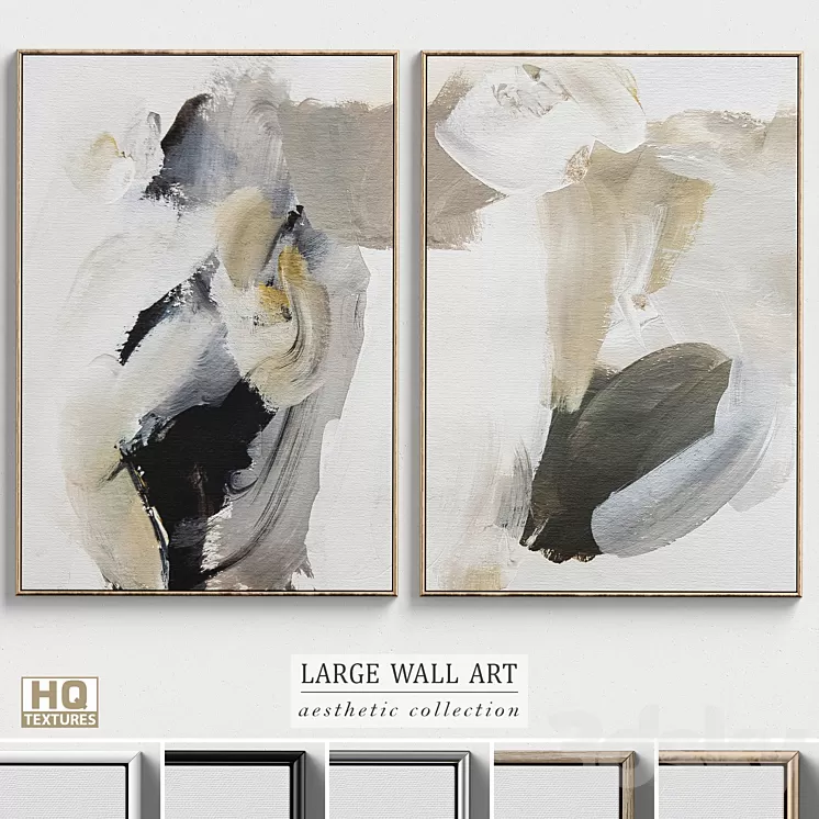 Large Living Room Wall Art C-318 3D Model