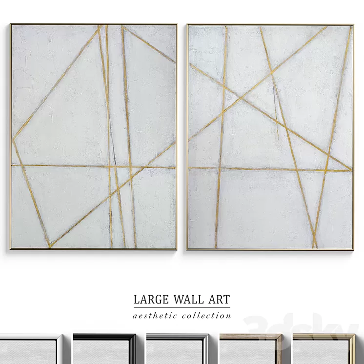 Large Living Room Wall Art C-338 3D Model Free