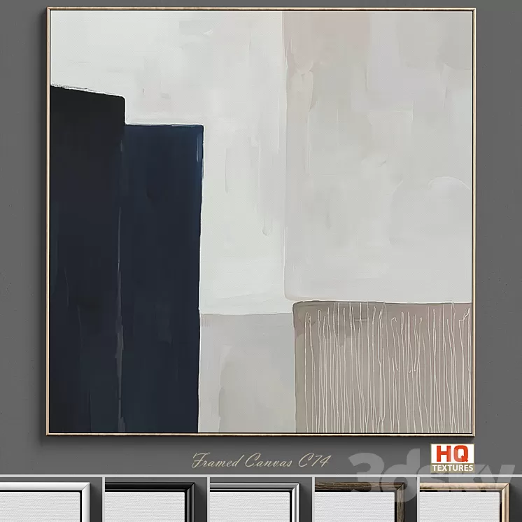 Large Living Room Wall Art C-74 3D Model