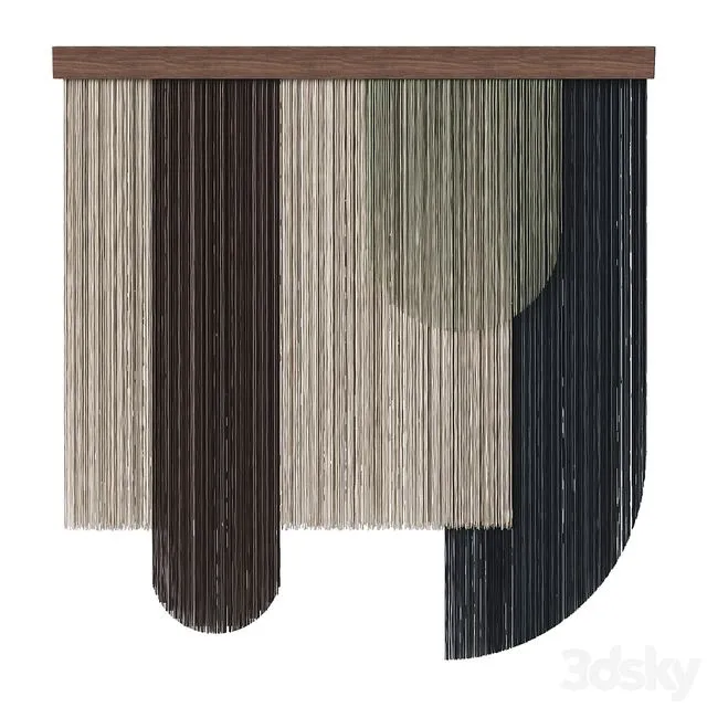 Large Macrame Wall Hanging Boho Wall Decor 3D Model