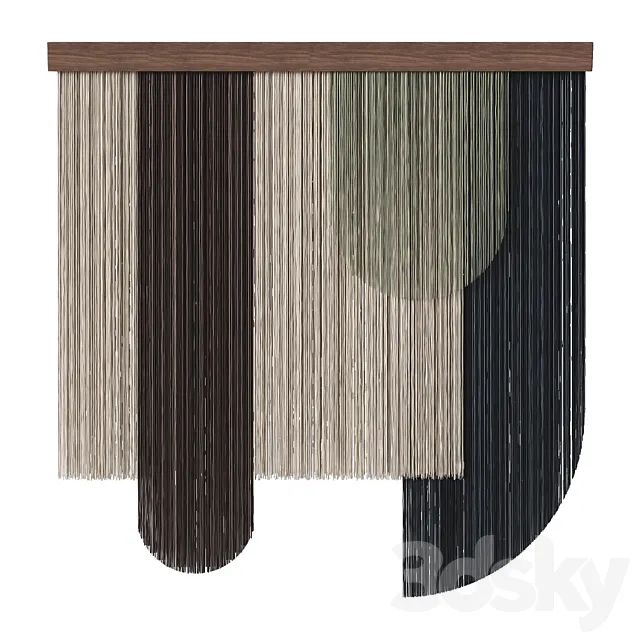Large Macrame Wall Hanging | Boho Wall Decor 3D Model