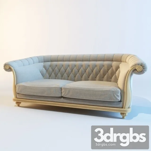 Large Neoclassic Sofa 3D Model Free