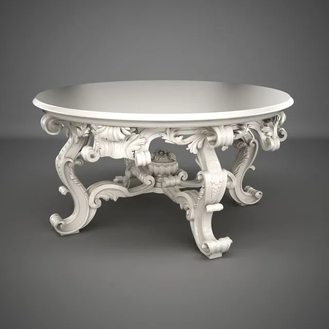 Large round palazzo capponi centre table 3D Model