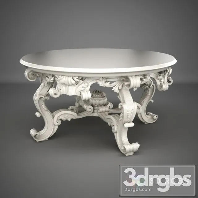 Large Round Palazzo Capponi Centre Table 3D Model Free