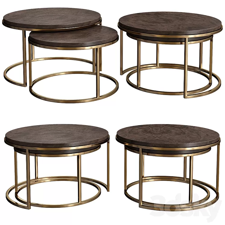 Large Round Side Table 3D Model