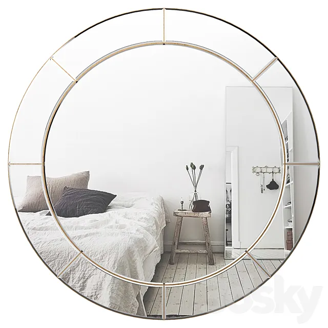 Large Round Wall Mirror BRYS3835 3D Model
