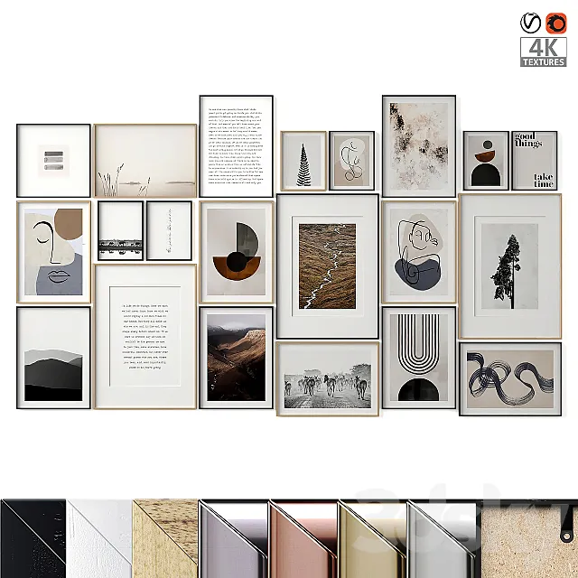 Large set of paintings Free Download