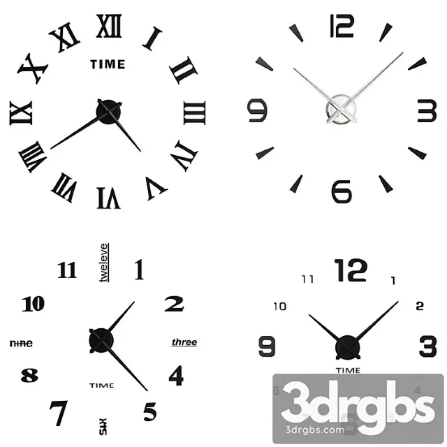 Large wall clock 3D Model Free