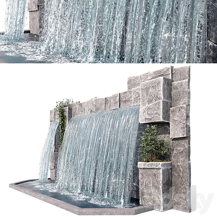 Large waterfall 3D Model