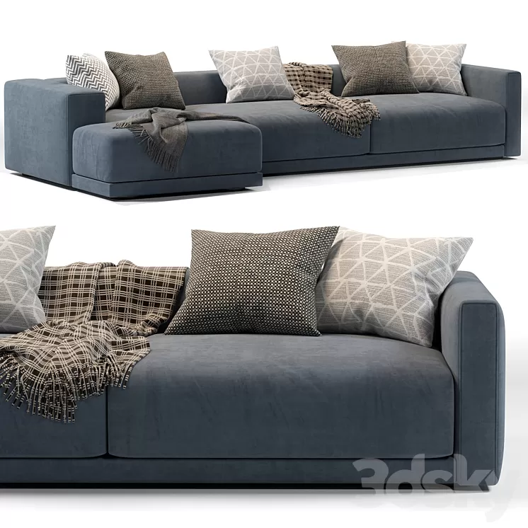 Lario Flexform Chaise Longue Sofa 3D Model