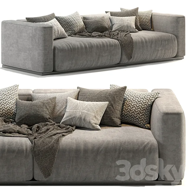 Lario Flexform double sofa 3D Model