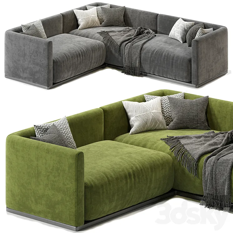 Lario Flexform L Shaped sofa 3D Model Free
