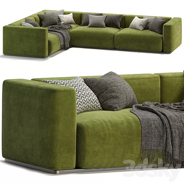 Lario Flexform sofa L Shaped 3D Model