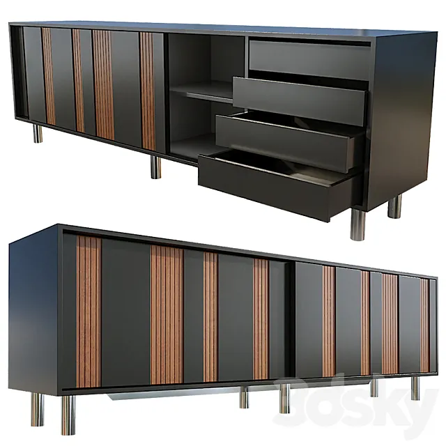 Larissa Diegoli Buffet Sideboard Console Table 3DModel