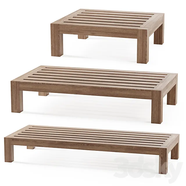 Lars coffee tables by Piet Boon 3D Model