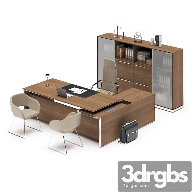 Las eos executive desk 2 3D Model Free