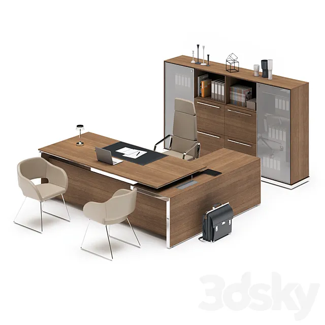 LAS EOS Executive Desk 3D Model