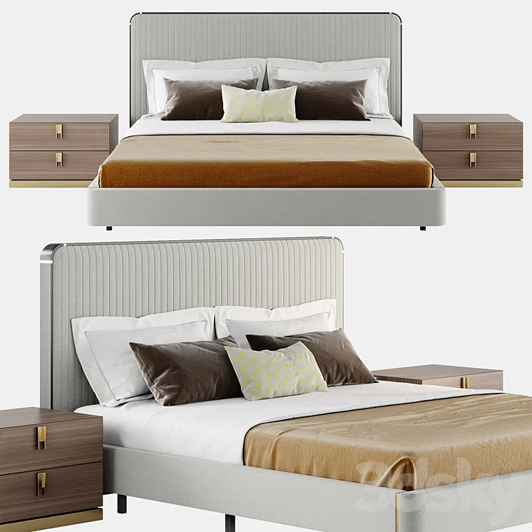 Laskasas ANNY Bed 3D Model Free