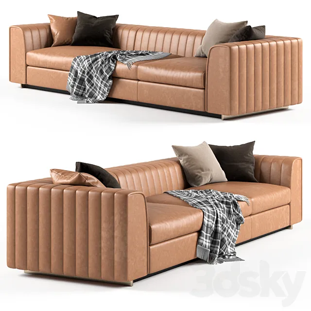 Laskasas HARRY Leather sofa 3D Model