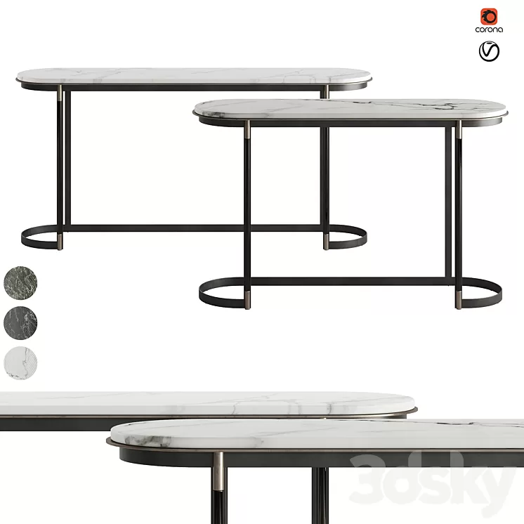 Laskasas Lyssa 2023.1 Marble Console 3D Model