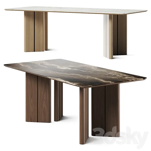 Laskasas Ponza Dining Tables 3D Model