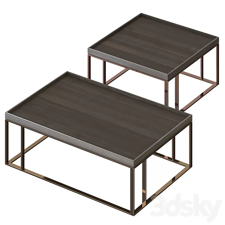 Laskasas Raw Coffee Tables 3D Model