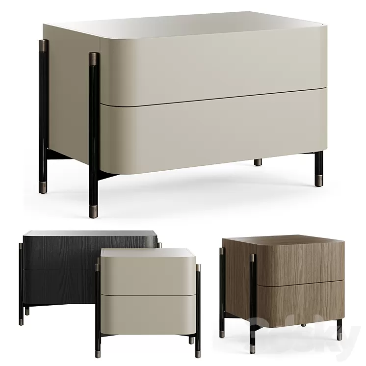 Laskasas Rosie 2022.1 Bedside Table 3D Model