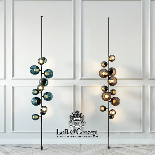 Last night totem floor lamp designed by damien langlois-meurinne in 2013 3D Model