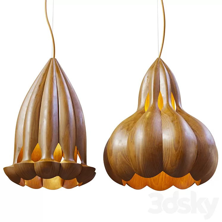 Laszlo Tompa Flower pendant light 3D Model