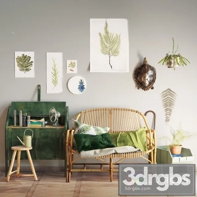 Latelier Du Petit Parc Green Armchair 3D Model Free