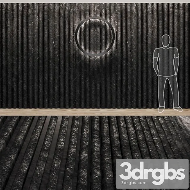 Lath Stone Wall 3D Model Free