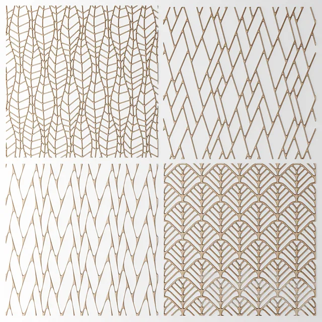 Lattice panel pattern art abstraction decorative interior wall decor 3D Model