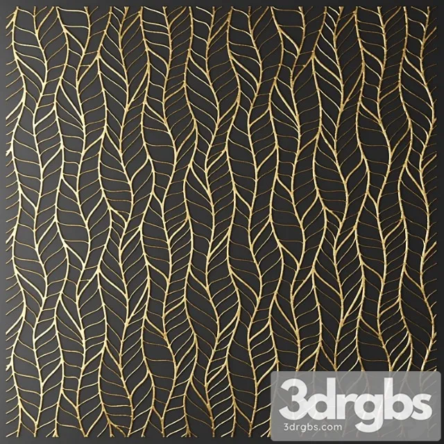 Lattice Panel Pattern Art Abstraction Decorative Interior Wall Decor Golden Lux Lukhuri 9 3D Model Free