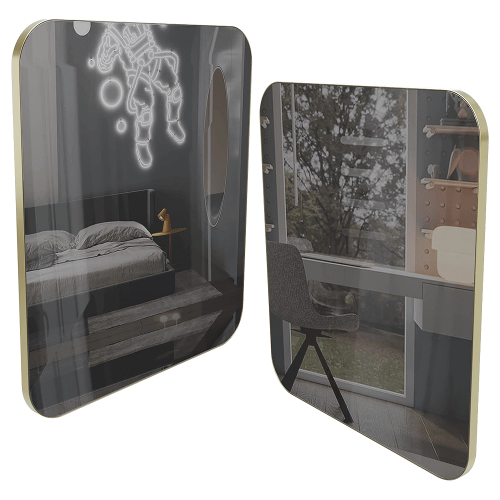 Latuning - Mirror with round corners 3D Model