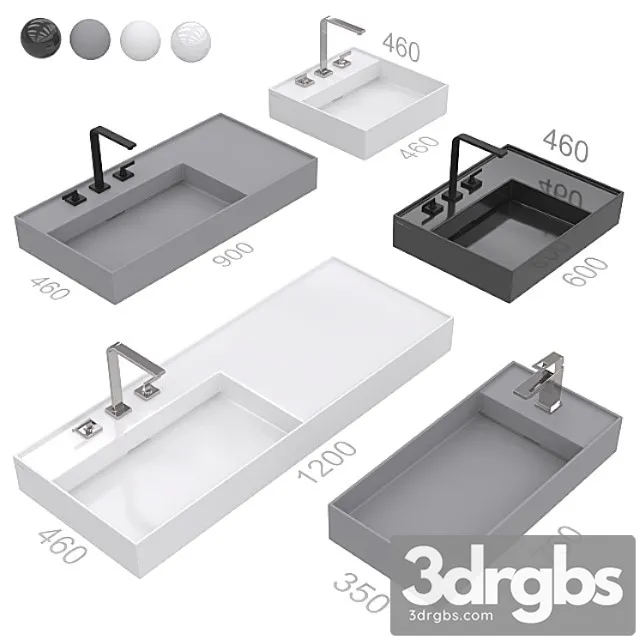 Laufen Kartell Washbasins 3D Model Free