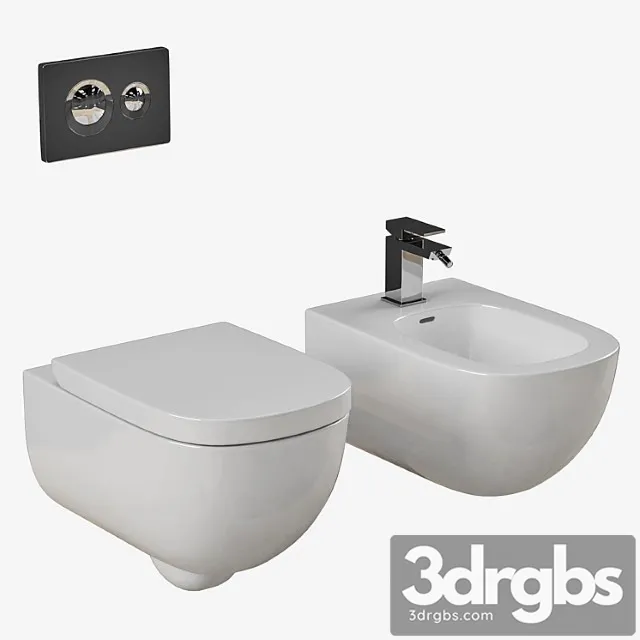 Laufen Palomba Bidet Toilet Part 1 3D Model Free