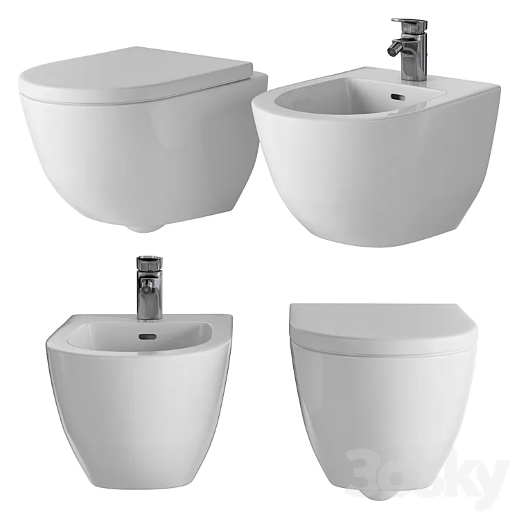 LAUFEN PRO WCS 820956 bidet 830952 3D Model