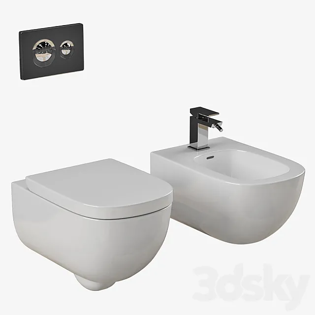 Laufen_ PALOMBA_bidet_toilet_Part 1 3D Model